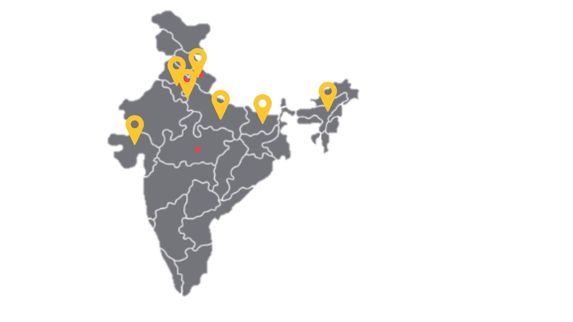 Map showing Alohomora's scope of work across India